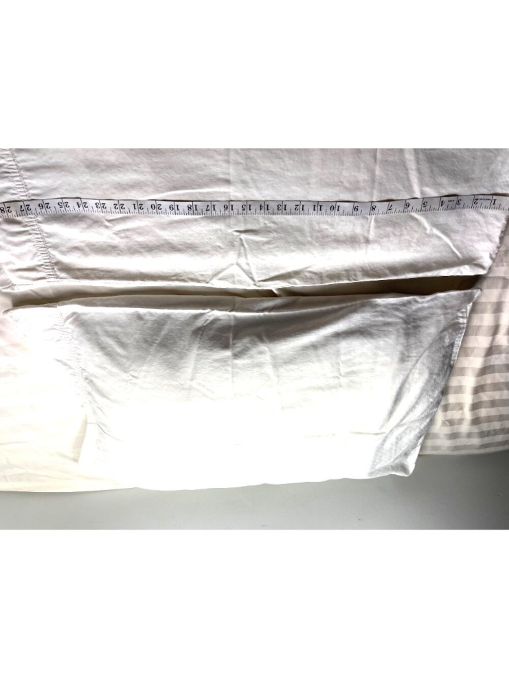 3 White Cotton Pillowcases 30" X 20" Polka Dot Pattern /Plain Standard Size Bedd - Picture 3 of 5